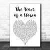 The Miracles The Tears of a Clown White Heart Song Lyric Music Art Print
