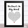 Westlife Pictures In My Head White Heart Song Lyric Music Art Print