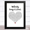 Avenged Sevenfold Unholy Confessions White Heart Song Lyric Music Art Print