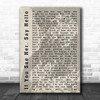 Bob Dylan If You See Her, Say Hello Shadow Song Lyric Music Wall Art Print