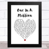 Conway Twitty One In A Million White Heart Song Lyric Music Art Print