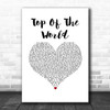 Kimbra Top Of The World White Heart Song Lyric Music Art Print