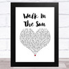 McFly Walk In The Sun White Heart Song Lyric Music Art Print