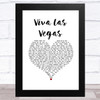 Elvis Presley Viva Las Vegas White Heart Song Lyric Music Art Print