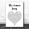 Led Zeppelin The Lemon Song White Heart Song Lyric Music Art Print