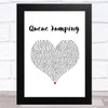 Plan B Queue Jumping White Heart Song Lyric Music Art Print