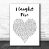 The Used I Caught Fire White Heart Song Lyric Music Art Print