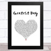 Beverley Knight Greatest Day White Heart Song Lyric Music Art Print