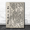 Bob Dylan The Man in Me Shadow Song Lyric Music Wall Art Print