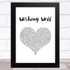 Juice WRLD Wishing Well White Heart Song Lyric Music Art Print