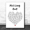 Shed Seven Missing Out White Heart Song Lyric Music Art Print