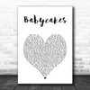 3 of a Kind Baby Cakes White Heart Song Lyric Music Art Print