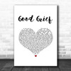 Bastille Good Grief White Heart Song Lyric Music Art Print