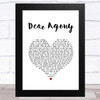 Breaking Benjamin Dear Agony White Heart Song Lyric Music Art Print