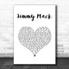 Martha And The Vandellas Jimmy Mack White Heart Song Lyric Music Art Print