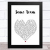 Labrinth Same Team White Heart Song Lyric Music Art Print