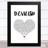 Chase Atlantic DEVILISH White Heart Song Lyric Music Art Print