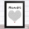 Jefferson Starship Miracles White Heart Song Lyric Music Art Print