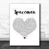 The Killers Spaceman White Heart Song Lyric Music Art Print