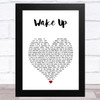 Coheed and Cambria Wake Up White Heart Song Lyric Music Art Print