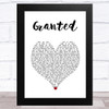 Josh Groban Granted White Heart Song Lyric Music Art Print