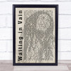 Bob Marley Waiting in Vain Shadow Song Lyric Music Wall Art Print