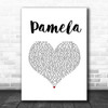 The Kooks Pamela White Heart Song Lyric Music Art Print