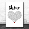 Gabrielle Shine White Heart Song Lyric Music Art Print