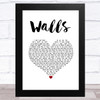 Kings Of Leon Walls White Heart Song Lyric Music Art Print