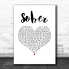 Little Big Town Sober White Heart Song Lyric Music Art Print