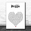 Mohombi Hello White Heart Song Lyric Music Art Print