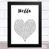 Mohombi Hello White Heart Song Lyric Music Art Print