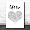 NEEDTOBREATHE Clear White Heart Song Lyric Music Art Print