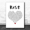 Wilderness Rest White Heart Song Lyric Music Art Print