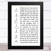 Roberta Flack The First Time Ever I Saw Your Face White Script Song Lyric Music Art Print