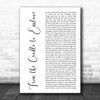 Cradle of Filth From the Cradle to Enslave White Script Song Lyric Music Art Print