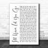 Steelheart I'll Never Let You Go White Script Song Lyric Music Art Print