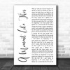 Kelly Clarkson A Moment Like This White Script Song Lyric Music Art Print