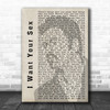 George Michael I Want Your Sex Shadow Song Lyric Music Wall Art Print