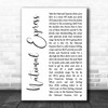 The Divine Comedy National Express White Script Song Lyric Music Art Print