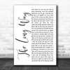 Brett Eldredge The Long Way White Script Song Lyric Music Art Print