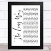 Brett Eldredge The Long Way White Script Song Lyric Music Art Print