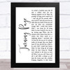 Sleeping At Last Turning Page White Script Song Lyric Music Art Print