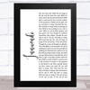 Queen Innuendo White Script Song Lyric Music Art Print