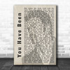 George Michael You Have Been Loved Shadow Song Lyric Music Wall Art Print