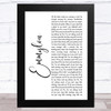 First Aid Kit Emmylou White Script Song Lyric Music Art Print