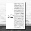 Dave Matthews Band Pig White Script Song Lyric Music Art Print