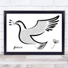 Taylor Swift peace Black & White Dove Bird Song Lyric Art Print