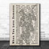Bryan Adams When You Love Someone Shadow Song Lyric Music Wall Art Print Bryan Adams When You Love Someone Shadow Song Lyric Music Wall Art Print