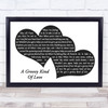 Phil Collins A Groovy Kind Of Love Landscape Black & White Two Hearts Song Lyric Art Print